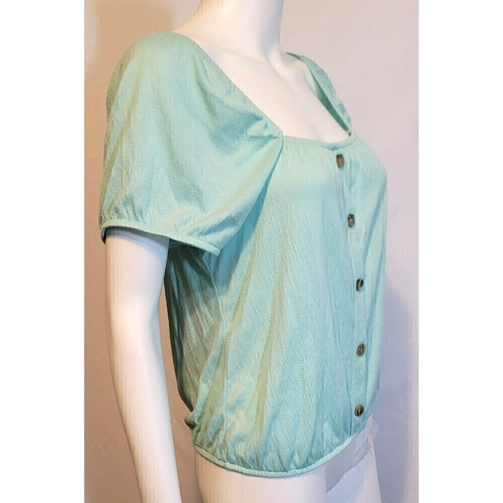 No Boundaries Juniors' Cap Sleeve Peasant Blouse Size M (11-13) - Picture 5 of 11